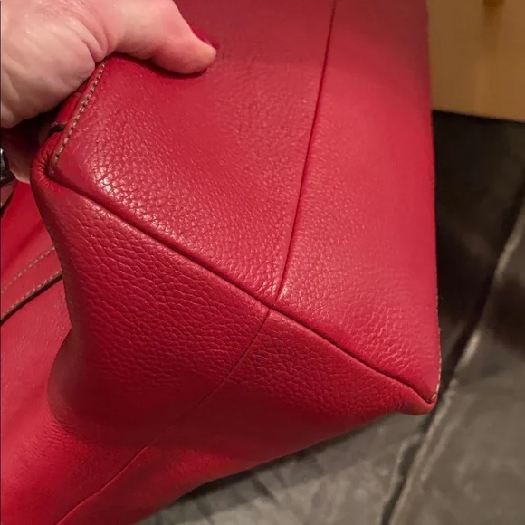 Tignanello Red Leather Hobo Bag - Picture 8 of 10